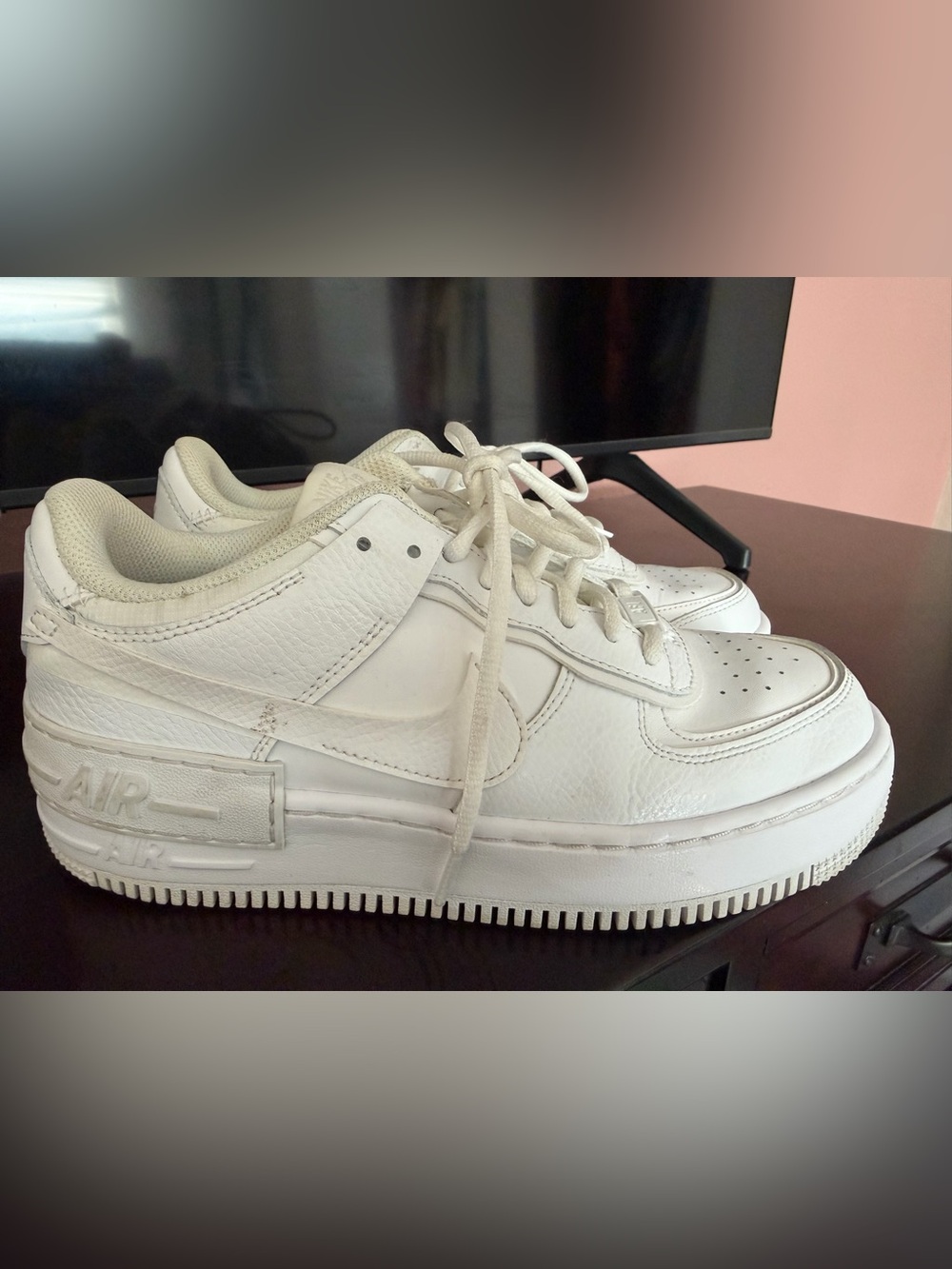 Nike All-White Leather Low-Top Sneakers